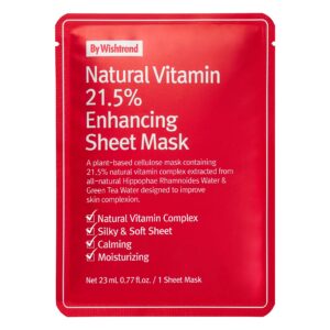 By Wishtrend Natural Vitamin 21.5% Enhancing Sheet Mask