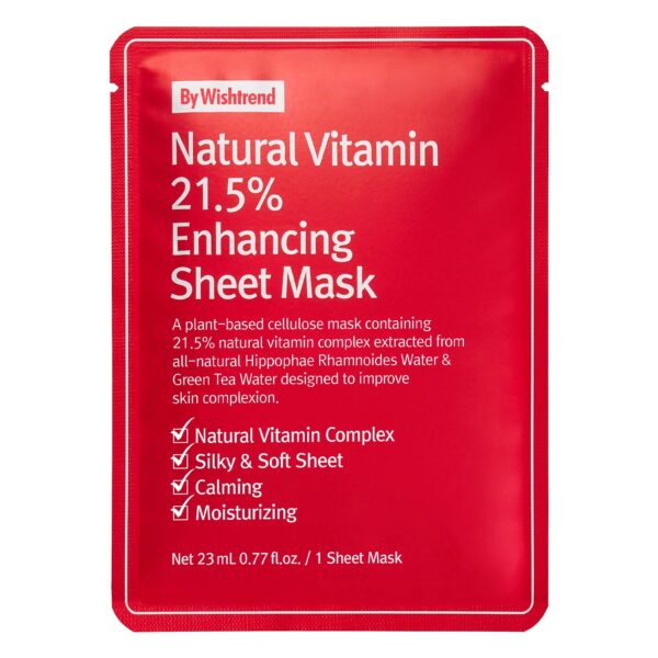 By Wishtrend Natural Vitamin 21.5% Enhancing Sheet Mask
